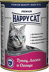 Happy Cat (Хэппи Кэт) Кусочки в соусе Тунец, лосось и овощи