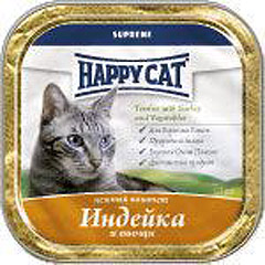 Happy Cat (Хэппи Кэт) Паштеты Индейка с овощами