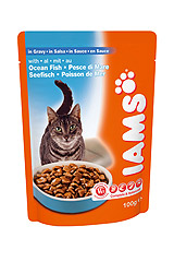 Iams Adult Ocean Fish  для взрослых кошек с океанической рыбой в соусе 100гр. х 22шт
