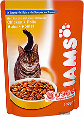 Iams Пауч для кошек Курица 100гр х 22шт