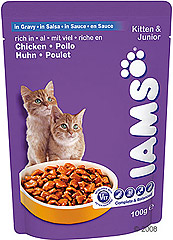 Iams Пауч для котят Курица 100гр х 22шт