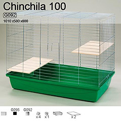 INTER-ZOO Клетка для грызунов с 2-мя деревянными полками CHINCHILA 100 1010х580х800мм