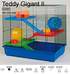 INTER-ZOO Клетка для грызунов TEDDY GIGANT 590х360х560мм (цветная)