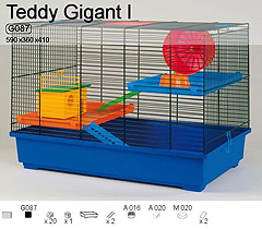 INTER-ZOO Клетка для грызунов TEDDY GIGANT I 590х360х410мм (комплект)