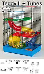 INTER-ZOO Клетка для грызунов TEDDY II+туннель 370х250х510мм
