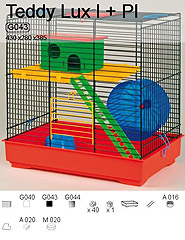 INTER-ZOO Клетка для грызунов TEDDY LUX I 430х280х385мм (цветная)
