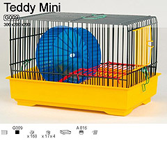 INTER-ZOO Клетка для грызунов TEDDY mini 300х200х200мм (цветная)