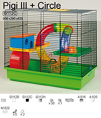 INTER-ZOO Клетка для грызунов+туннель PIGI III 500х280х435мм
