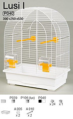 INTER-ZOO Клетка для птиц LUSI I 390х250х530мм (цветная)