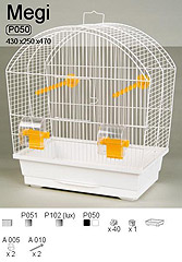 INTER-ZOO Клетка для птиц MEGI 430х250х470мм (цинк)