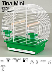 INTER-ZOO Клетка для птиц TINA МИНИ 345х200х380мм