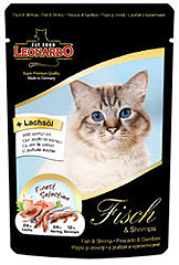 Leonardo Fisch Pouches (Леонардо) Пауч для кошек с Рыбой и Креветками