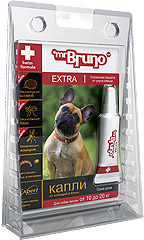Mr. Bruno (М. Бруно) Экстра Капли инсектоакарицидные "Expert" для собак от 10 до 20кг 1,5мл