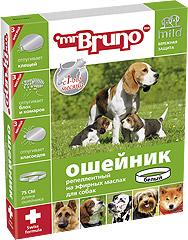 Mr. Bruno (М. Бруно) Ошейник для собак репеллентный  75см белый