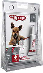 Mr. Bruno (М. Бруно) Плюс Капли инсектоакарицидные "Expert" для собак от 2 до 5кг 0,5мл