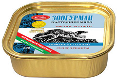 Зоогурман Мясное ассорти для собак говядина с птицей 300гр. х 24 шт.(ламистр)