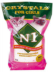 Наполнитель №1 For Girls силикагелевый 5л (розовый)