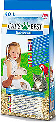 Наполнитель Cat's Best Universal Древесный впитывающий