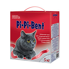 Наполнитель Pi-Pi-Bent Классик комкующийся для кошек (коробка) 5кг