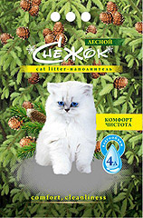 Наполнитель СНЕЖОК Лесной древесный 4л (4шт)