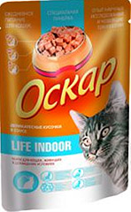 Оскар Life Indoor консервы для кошек живущих в домашних условиях