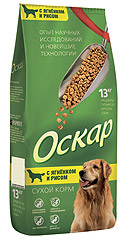 Оскар сухой корм для взрослых собак с Ягненком и Рисом