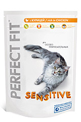 Perfect Fit (Перфект Фит) сухой корм для чувствительных кошек Курица