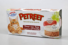 PETREET Tonno con Riso Granchio (Петрит) консервы для кошек Тунец/Рис/Крабы