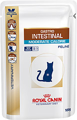 Royal Canin Gastro Intestinal Moderate Calorie (Роял Канин Гастро-Интестинал Модерат Калоре) консервы для кошек 100гр х 12шт (пауч)