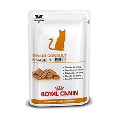 Royal Canin Senior Consult Stage 1 Wet (Роля Канин Сеньор Консалт Стэйдж 1 Уэт) Паучи в соусе для кошек старше 7 лет