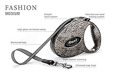 Рулетка FLEXI FASHION GENTLEMEN ЗМЕЯ  (ремень)
