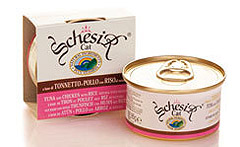 Schesir (Шесир) консервы для кошек Тунец и курица и рис 85гр. х 14шт.