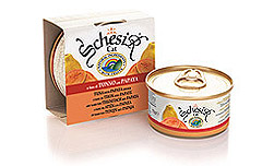 Schesir (Шесир) консервы для кошек Тунец и папайя 75гр. х 14шт.