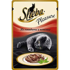 Sheba (Шеба) Пауч для кошек Плежер Говядина и ягненок