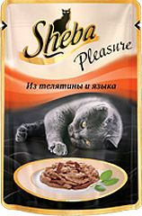 Sheba (Шеба) Пауч для кошек Плежер Телятина и язык
