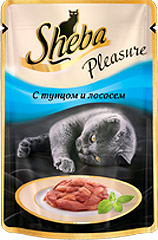 Sheba (Шеба) Пауч для кошек Плежер Тунец и лосось