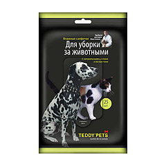Teddy Pets Влажные салфетки для  уборки за животными (25 шт)