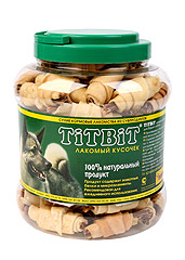 Титбит Рогалики из кожи с начинкой 4,3л (пластиковая банка)
