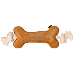 TRIXIE Игрушка для собак "Косточка Happy Catch" на веревке, искуственная замша 31см