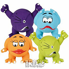 TRIXIE Игрушка для собак "Мяч с лицом", латекс 9-11см (4шт)