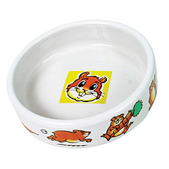 TRIXIE Миска для Хомяка керамическая с рисунком 0,1л*8,5см