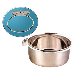 TRIXIE Миска для птиц и грызунов с крепежом, металл 9,5см*0,3л