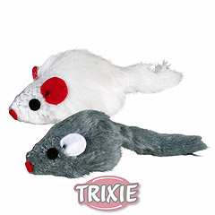 TRIXIE Набор игрушек для кошек Мышки разноцветные с кошачьей мятой(6шт.)
