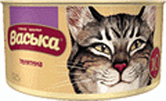 ВАСЬКА консервы для  кошек Телятина 325гр. х 30шт.